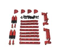 BritBolt MN168 MN78 Metal Link Rod Pull Rod Mount Shock Absorber Set Compatible with 1 12 Scale RC Cars Upgrade Parts Compatible With Various RC Models(Red)