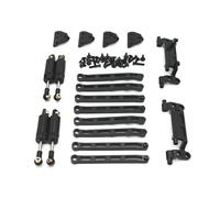 BritBolt MN168 MN78 Metal Link Rod Pull Rod Mount Shock Absorber Set Compatible with 1 12 Scale RC Cars Upgrade Parts Compatible With Various RC Models(Black)