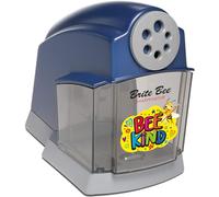 Brite Bee Sharpenator - Heavy Duty Classroom Electric Pencil Sharpener for Teachers & Students - Quiet Motor, Auto Stop, Large Bin, Helical Blade - Sharpens All Pencil Types (Bee Kind Front)