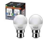 Brite-R 2X B22 BC Golf LED Bulbs 7W Cool White Daylight 270° Beam 6500K 520lm 90% Energy Save* 70W Halogen Replacement Lamp AC170-260V WideAngle Frosted Home Office Lighting 2yr Warranty Pack of 2