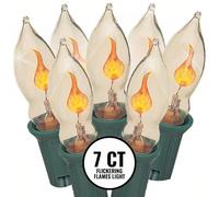 Brite Star 7 Count Flicker Flame Light Set, Clear