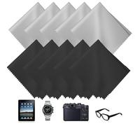 BRITECO 10 Pcs Microfiber Glasses Cloth, Lens Wipes for Glasses, Sunglasses, Camera Lenses, and Screens, Soft Cleaning Cloths, Reusable and Durable