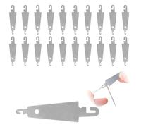 BRITECO 20 Pcs Stainless Steel Hook Needle Threader, Embroidery Cross Stitch Needle Threading Tools, Hand Machine Sewing DIY Tool for Large Eye Needles Hand DIY Sewing (Size: 1.81 inch)
