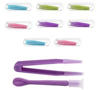 BRITECO 8Pcs Contact Lens Applicator Kit, Portable Contact Lens Remover Tools with Tweezers & Suction Stick, Storage Case Included - Ideal for Travel and Daily Use
