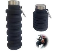 BRITECO Collapsible Water Bottle | BPA-Free, Foldable 500ml Silicone Water Bottle | Perfect for Travel, Hiking, Gym, and Outdoor Activities | Lightweight, Reusable, and Leak-Proof Design