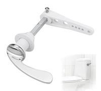 BRITECO Universal Alloy Toilet Flush Handle - Elegant Chrome Finish, Side Mount Toilet Lever Replacement, Easy to Install, Fits Most Toilets