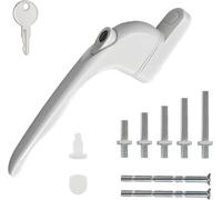 BRITECO Universal UPVC Window Handle - Multi-Position, Lockable With Keys for Secure Windows - Durable Replacement Handle, Fits Most Casement Windows