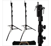 BRITEK 9ft / 2.7m Heavy Duty Steel Light Stand for Video, Portrait and Photography Lighting (2 Pieces with Carrying Bag)