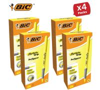 Briteliner Grip Highlighter Pen Yellow - 4 Packs Bic Yellow One Size