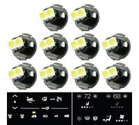 britelites 10x T4 / T4.2 Neo Wedge 2 SMD LED White Car Dashboard Instrument Cluster Panel, A/C Climate Control HVAC Switch Light Bulb