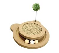 Britepaws Cat Scratcher,Sisal Scratching Board with Track Wood Ball Interactive Toy and Swing Ball Toys for Indoor Cats and Kittens,Cats Entertain Themselves