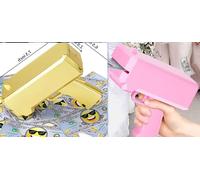 Britik Money Gun Shooter Toys for Adults: Fake Money Gun Shoot with 400 pcs Prop Money Gifts for Boys Girls Adult Birthday Toy for Kids Aged 3-8 Pretend Play Toy Gun for Party Weddings Game