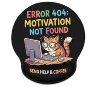 Britimes Black Funny Cat Mouse Pad Ergonomic Mouse Pad with Wrist Support Retro Motivation Non-Slip Rubber Base Mousepad for Home Office Gaming Working Computers Laptop Easy Typing & Relief