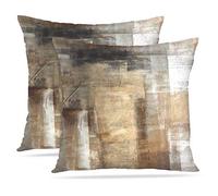 Britimes Decorative Throw Pillow Covers Cushion Case for Couch Sofa 20x20 Inch Taupe Brown Beige Pack of 2