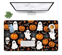 Britimes Fall Horror Large Mouse Pad Non-Slip Desk Pad Keyboard and Mouse Desk Mat Night Ghost Gaming Mousepad for Game,Office & Home,31.5 x 15.7 in