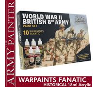 BRITISH 8th ARMY Historical Acrylic Paint 10 18ml set The Army Painter WP8113P