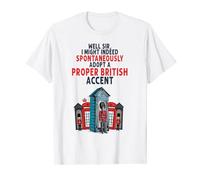 British Accent Idea For Men & Funny London British Slang T-Shirt