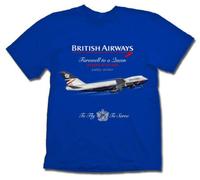 British Airways Boeing 747 Retirement T-Shirt (as8, Alpha, s, Regular, Regular) Blue