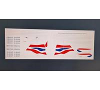 British Airways livery sticker compatible with LEGO Concorde KIT 10318 TBS110