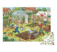 British Allotment Garden Weekend Wooden Jigsaw Puzzle Waterproof 1000 Piece Puzzles for Adults Gifts Colourful Home Decoration