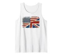 British American Flag Great Britain Union Jack Tank Top