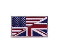 British and American Friendship Flag Brooch United Kingdom of Great Britain United States of America Union Jack Combination of British and American flags with Oil Drip Hard Enamel Pin Combination of