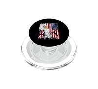 British Antarctic Territory USA Flag Distressed PopSockets PopGrip for MagSafe