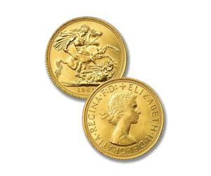 British Antique Gold Coins, 1967 Elizabeth II Sovereign Coin, Great Britain Ancient St George Coin Collection, United Kingdom, European Old Coins for Collectors, Historical Gifts
