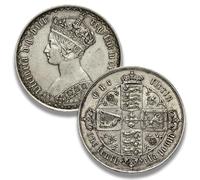 British Antique Silver Coins, Great Britain 1852 Victoria Florin Coin, UK Old Coins for Collectors, English Ancient Coin Collection, European Historical Souvenirs