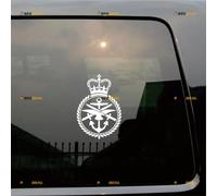 British Armed Forces Her Majesty's Armed Forces Sticker Decal Vinyl - White 17.8cm - for Car Boat Laptop Cup No Background Die-Cut