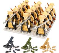 (British Army) 18PCS Military Building Blocks German/British/Soviet/American Soldiers World War II Minifigure Toys