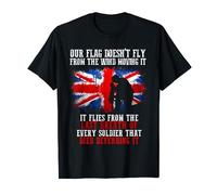 British Army Dead Soldiers Tribute with UK Flag T-Shirt