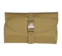British Army Foldable Lightweight Wash Bag With Hanging Hook & Mirror Coyote Tan