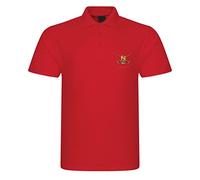 British Army Insignia Mens Embroidered Polo Shirt British Army Military Embroidery (UK, Alpha, 4XL, Regular, Regular, Red)