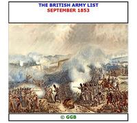 BRITISH ARMY LIST SEPTEMBER 1853 CD ROM