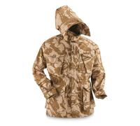 British Army Mens Military Jacket Original Hooded Desert Camouflage Military Surplus Gear Windproof & Breathable, Multicoloured, Large