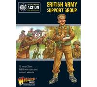 British Army support group - 28mm Scale Metal Miniatures for Bolt Action by Warlord Games - Highly Detailed World War 2 Miniatures for Table-top Wargaming
