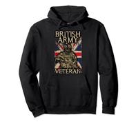 British Army Veteran Soldier Union Jack Flag UK Armed Forces Pullover Hoodie