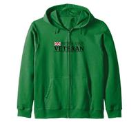British Army Veteran UK Union Jack Soldier Zip Hoodie