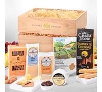 British Artisan Cheese Lovers Crate - Gift Box with Artisanal Cheddars, Brie, Sourdough, Onion Marmalade - Anniversary & Birthday Cheese Gifts for Him & Her, from Regency Hampers