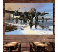 British Avro Lancaster B.Mk.I Heavy Bomber Poster Wall Chart - HD Military Art Decor Banner - Air Force Army Fans Wall Hanging Flag Canvas Painting For Room & Office Wall Decor 2