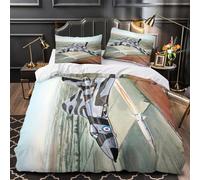 British Avro Vulcan Bomber Duvet Cover 3D Print Military Comforter Covers for Teens And Adults Quilt Cover with Pillow Cases Soft Microfiber with Zipper Closure Bedding Set 2 Pieces Single（140x200cm）
