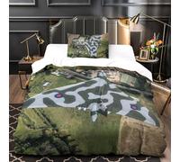 British Avro Vulcan Bomber Duvet Cover for Teens And Adults Quilt Cover 3D Print Military Comforter Covers Soft Microfiber with Zipper Closure with Pillow Cases Bedding Set 2 Pieces Single（135x200cm）