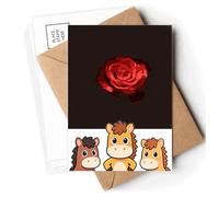 British Barbed Rose Shrub Postcards Envelopes Cards Mailing Year Horse