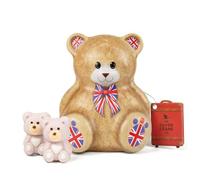 British Bear - British Gifts Collectible Bear Tin with Marshmallow Sweets, Playful Souvenirs Idea - Treats Gift Box, Festive Novelty Gift, Unique Christmas Gifts for Men & Women