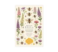 British Bees And Wildflowers Canvas Poster Wall Art Decor Print Picture Paintings for Living Room Bedroom Decoration 12x18inch(30x45cm)
