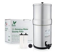 British Berkefeld 8.5L Stainless Steel Gravity Water Filter System | Comes With 2 Ultra Fluoride Cartridges | Great Tasting Clean Water | No Power Or Plumbing Required | For Home Or Outdoor Use