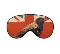 British Bird United Kingdom Flag Fashion Sleep Eye Mask Soft Covers for Sleeping with Adjustable Strap