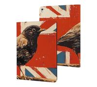 British Bird United Kingdom Flag Slim Case Compatible with iPad 10th 9th 8th 7th Generation 2022 2021 2020 2019 Protective Cover Stand