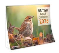 British Birds Calendar 2026 - A4 Wall Calendar A3 When Open, Beautiful British Bird Species Photography, Premium 150gsm Silk Paper, Spacious Date Boxes, UK Bank Holidays, Made & Designed in the UK